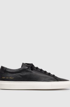 Черные кожаные кеды Achilles