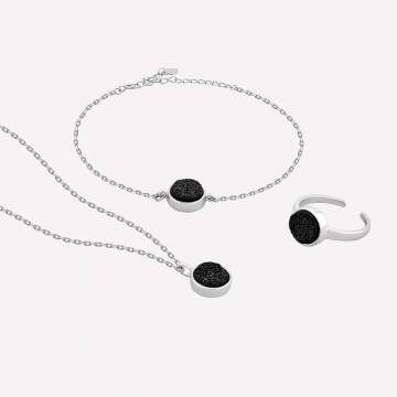 Серебряная подвеска Minimal B-40 15587 Бандл Ночное Небо (black) Серебряная подвеска Minimal B-40 15587 Бандл Ночное Небо (black)