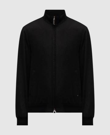 Черная куртка из шерсти и кашемира