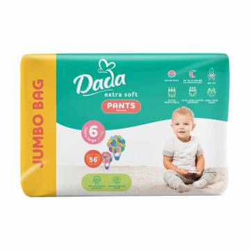 Подгузники-трусики Dada Extra Sof XL размер 6 (15+ кг), 56 шт Подгузники-трусики Dada Extra Sof XL размер 6 (15+ кг), 56 шт