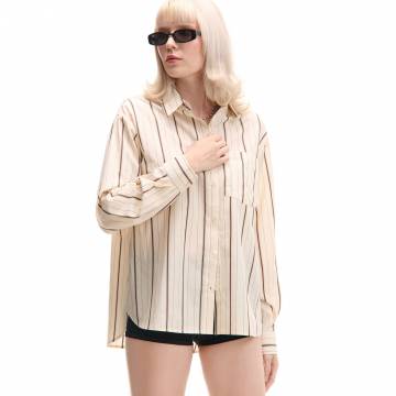 Cropp - Смугаста сорочка oversize - бежевий Cropp - Смугаста сорочка oversize - бежевий