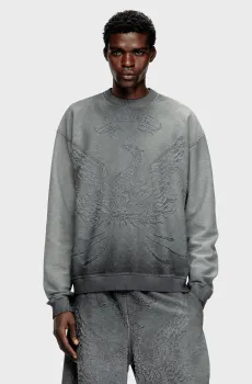 Мужской серый свитшот S-ARON Серый XL Diesel A19289 0IKBV