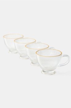 Скляні горнята 4 pack - clear