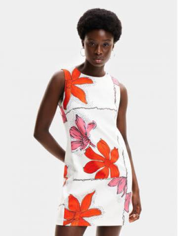 Desigual Літня сукня Houston 24SWVW01 Білий Regular Fit Desigual Літня сукня Houston 24SWVW01 Білий Regular Fit