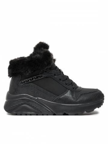 Skechers Ботильйони Uno Lite - Comfurt Collar 310396L/BBK Чорний Skechers Ботильйони Uno Lite - Comfurt Collar 310396L/BBK Чорний