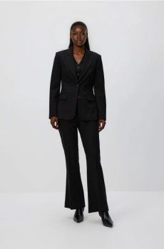 Reserved - Однобортний блейзер із додаванням віскози - чорний - YS462-99X