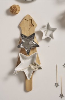 Таця для сервірування з трьома мисочками - білий