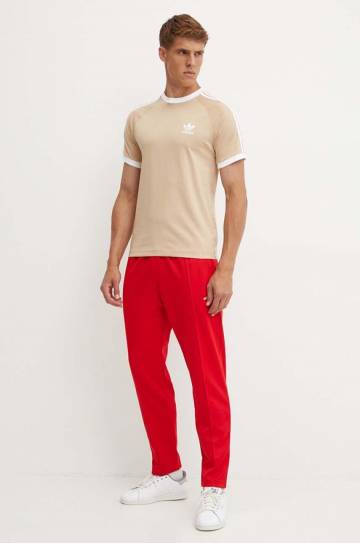 Спортивные штаны adidas Originals цвет красный однотонные IX9629 Спортивные штаны adidas Originals цвет красный однотонные IX9629