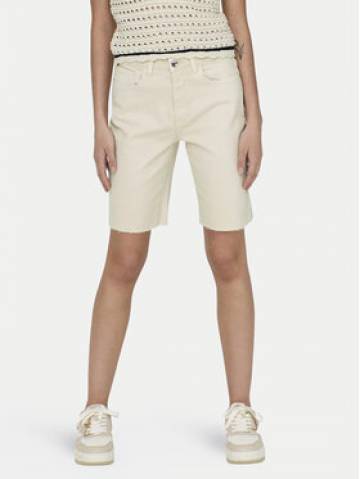 ONLY Джинсові шорти Emily 15311258 Écru Mom Fit ONLY Джинсові шорти Emily 15311258 Écru Mom Fit