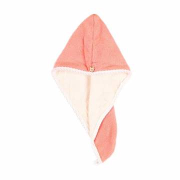 Полотенце-тюрбан для сушки волос Cosmo Shop двустороннее, 59*24 см, розово-белое, 1 шт (CS11047RW)