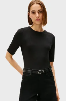 Женский черный джемпер SLIM Черный S Tommy Hilfiger WW0WW47308