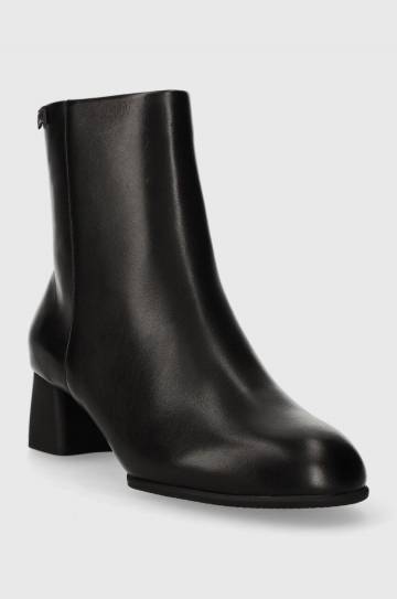 Кожаные полусапожки Camper Katie женские цвет чёрный каблук кирпичик K400664.001 Кожаные полусапожки Camper Katie женские цвет чёрный каблук кирпичик K400664.001