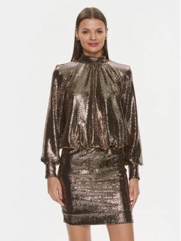 ViCOLO Коктейльна сукня FR0017 Золотий Regular Fit ViCOLO Коктейльна сукня FR0017 Золотий Regular Fit