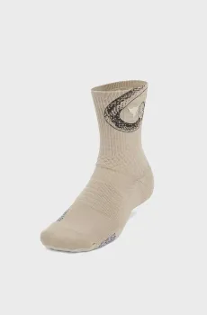 Бежевые носки UA P Rock AD Plymker 1pk Mid Бежевый 47.5-50.5 Under Armour 1376230-290