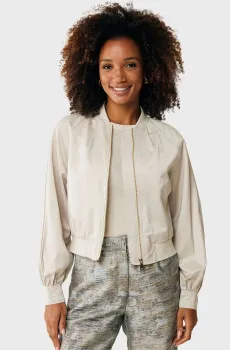 Женский бежевый бомбер Cropped bomber Бежевый S Mexx MF006801851W