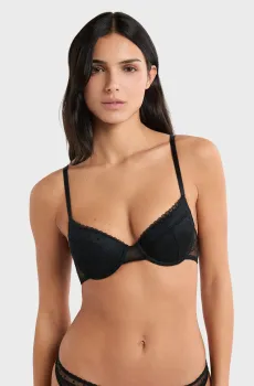 Женский черный бюстгальтер с тонкой чашкой PLUME Черный 75D Etam 6557622