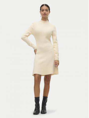 Vero Moda Трикотажна сукня Gold 10311379 Écru Regular Fit Vero Moda Трикотажна сукня Gold 10311379 Écru Regular Fit
