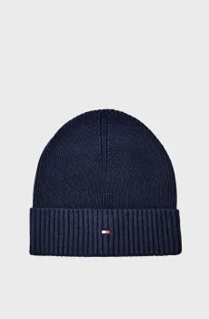 Мужская темно-синяя шапка TH FLAG PIMA COTTON BEANIE Синий ONESIZE Tommy Hilfiger AM0AM12796