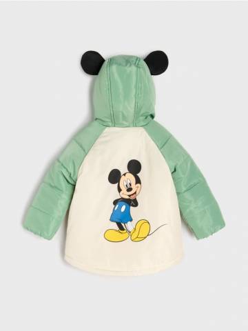 Квітована куртка з елементами 3D Mickey Mouse - кремовий Квітована куртка з елементами 3D Mickey Mouse - кремовий