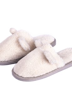 Женские домашние тапочки Twins HS-Teddi меховые, White, размер 40