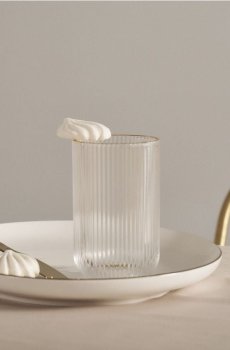 Рифлені склянки, 2 шт. - білий