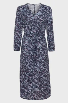 Женское темно-синее платье с узором Синий M Mexx TU0604033W
