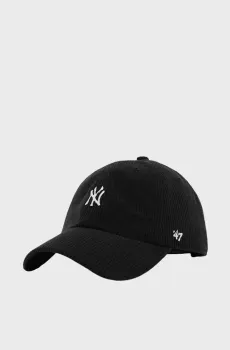 Черная вельветовая кепка NEW YORK YANKEES CORD BASE RUN Черный ONESIZE 47 Brand THCBR17EWS-BK