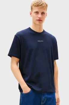 Мужская темно-синяя футболка RLX LINEAR LOGO Синий XL Tommy Jeans DM0DM21110