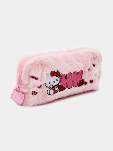 Плюшевий пенал Hello Kitty - яскраво-рожевий Плюшевий пенал Hello Kitty - яскраво-рожевий