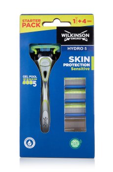 Бритва Wilkinson Sword Hydro 5 Sensitiv Clampack с 4 сменными картриджами, мужская