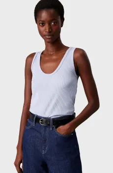 Женский голубой топ MODAL RIB Голубой S Calvin Klein K20K208246