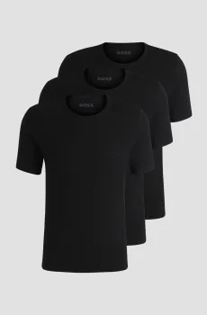 Мужская черная футболка (3 шт) Черный M BOSS 50475284;001