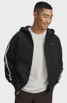 Мужское черное худи UA Icon Heavy Rib FZ Черный M Under Armour 6003937-001