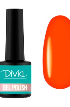 Гель-лак для ногтей Divia Neon Vibe Gel Polish Di1233, NV060 Neon Orange, 8 мл