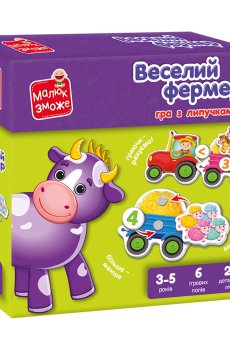 Развивающая игра с липучками Vladi Toys Весёлый фермер, от 3 лет, 28 элементов (VT2100-13)