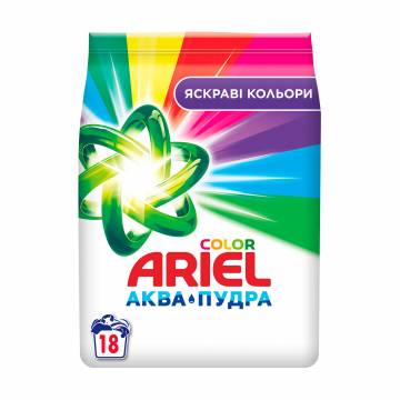 Стиральный порошок Ariel Аква-Пудра Color Яркие цвета, автомат, 18 стирок, 2.7 кг Стиральный порошок Ariel Аква-Пудра Color Яркие цвета, автомат, 18 стирок, 2.7 кг