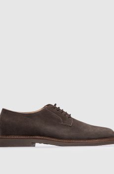 Коричневые замшевые дерби