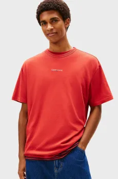Мужская красная футболка RLX LINEAR LOGO Красный M Tommy Jeans DM0DM21110