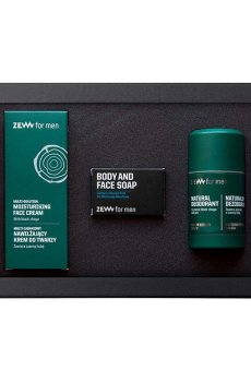 Уценка! Мужской набор ZEW For Men for Everyone (крем для лица, 80 мл + мыло для лица и тела, 85 г + дезодорант-стик, 80 г)