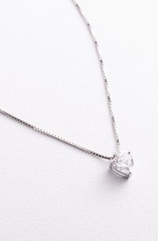 Серебряное колье "Сердце" с фианитом 181371