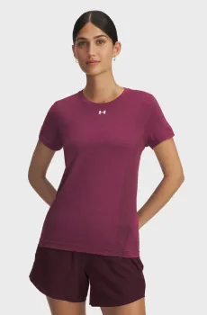 Женская бордовая футболка Vanish Seamless Loose SS Бордовый L Under Armour 1384406-659