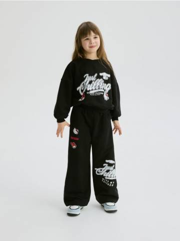 Reserved - GIRLS` TROUSERS - чорний - SO261-99X Reserved - GIRLS` TROUSERS - чорний - SO261-99X