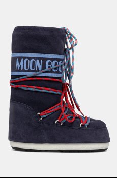 Детские замшевые зимние ботинки Moon Boot MB ICON SUEDE LACES