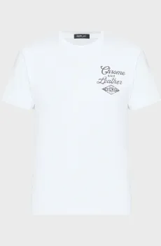 Мужская белая футболка Белый M Replay M6645 .000.M2660