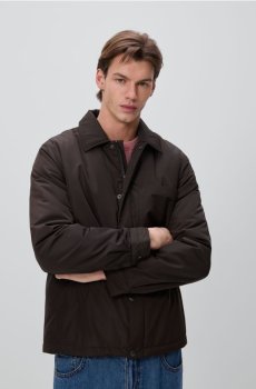 Reserved - Куртка з коміром - пильно-коричневий - 541HZ-98X