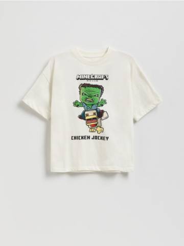 Reserved - Бавовняна футболка Minecraft - кремовий - 997HR-01X