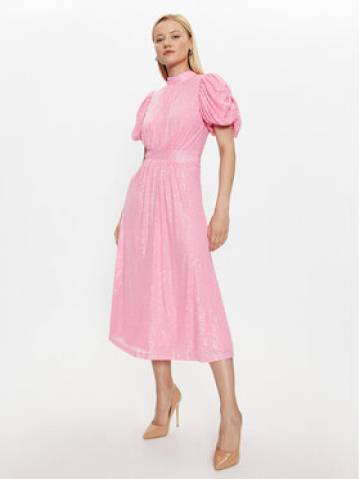 ROTATE Коктейльна сукня Sequins Puff Sleeve 100058224 Рожевий Regular Fit ROTATE Коктейльна сукня Sequins Puff Sleeve 100058224 Рожевий Regular Fit