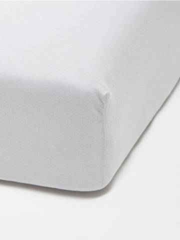 Бавовняне простирадло з еластичною гумкою 140x200 - сірий