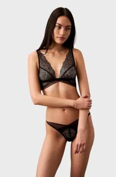 Женский черный бюстгальтер UNLINED TRIANGLE Черный M Calvin Klein LV00QF8034