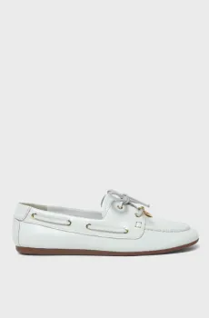 Женские белые кожаные топсайдеры Белый 37 MAJE MFACH00858_White